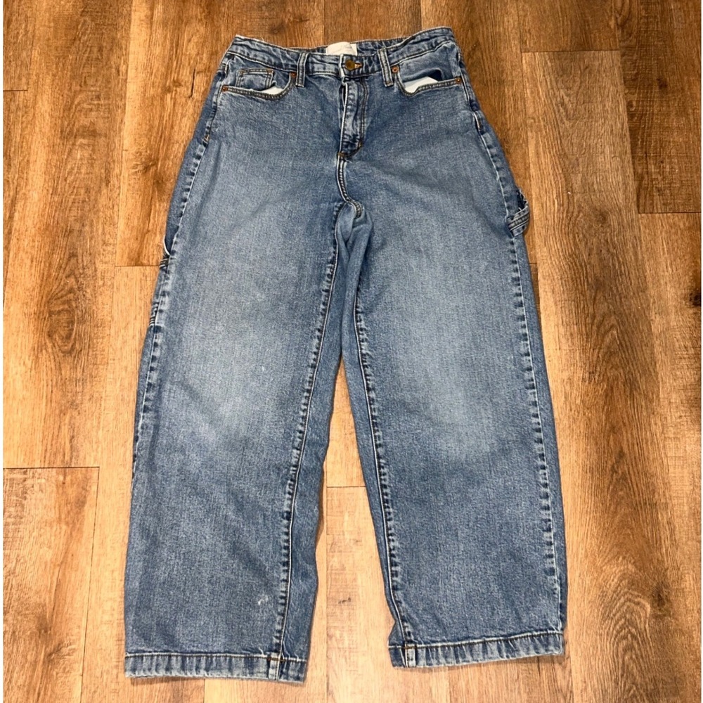 Universal Thread Highest Rise Wide Leg Carpenter Jeans Blue 6/28R